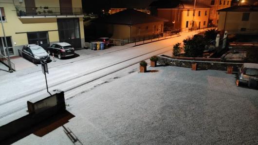 Graupel a Casarza Ligure