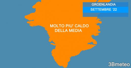 Groenlandia, settembre molto caldo