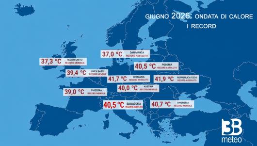 I record di temperatura di giugno 2026