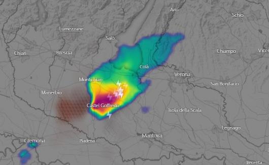 Il forte temporale del Mantovano