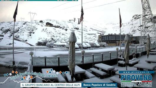 Il risveglio di oggi al Passo dello Stelvio