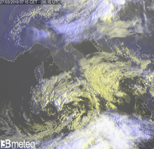Immagine satellite di questa mattina