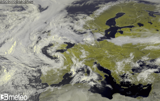 Immagine satellite Europa di sabato
