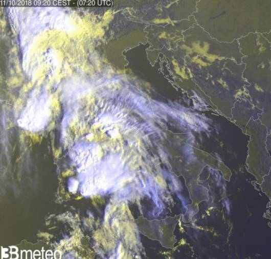 Immagine satellite ore 9,20