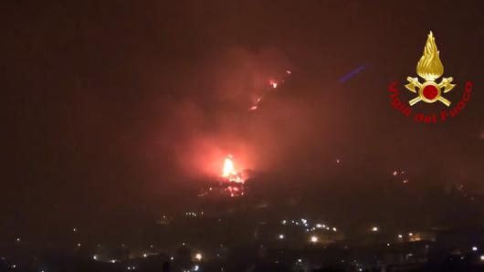 incendio Altofonte (immagine vigili del fuoco)