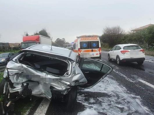 Incidente sulla A 18 Messina Catania. Foto di Giovanni quattrocchi per Rete Meteo Amatori