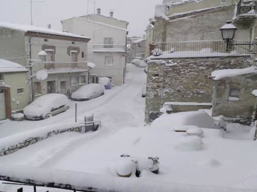 Ingenti nevicate in Molise, qui siamo a Toro