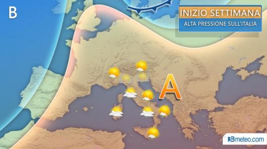 Inizio settimana all'insegna dell'alta pressione subtropicale