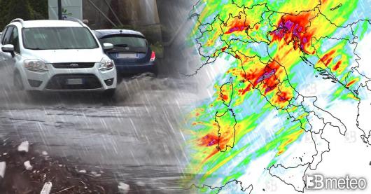 Intensa fase di maltempo su buona parte d'Italia