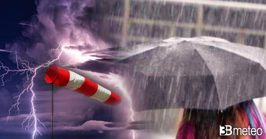 Intensa perturbazione in arrivo con pioggia e vento