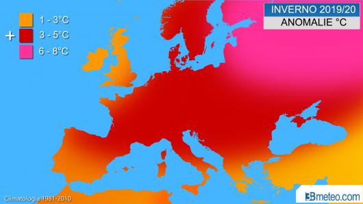 Inverno 2019-2020 il più caldo di sempre per l'Europa