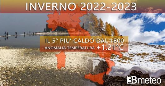 Inverno 2022-2023 ben più caldo del normale