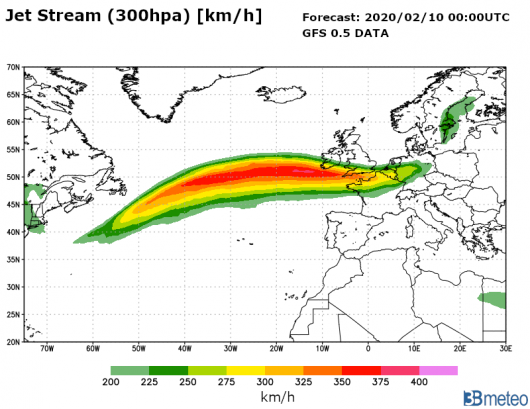 jet stream molto intenso