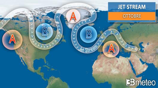 Jet stream, situazione in ottobre