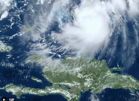 L'uragano Oscar prima del landfall su Cuba