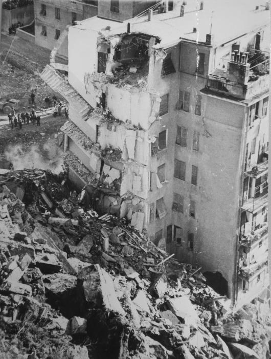 La frana a Genova il 21 marzo 1968 (Immagine di teknoring.com)