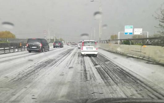 La grandinata di Roma Fiumicino