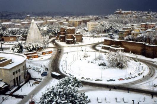 la neve a Roma