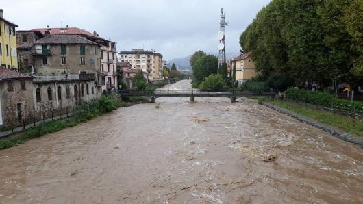 La piena del Bormida a Carcare (SV). Foto via fb di Valentina Balestra