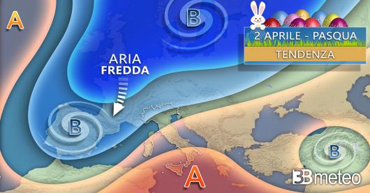 La tendenza meteo generale per il weekend di Pasqua