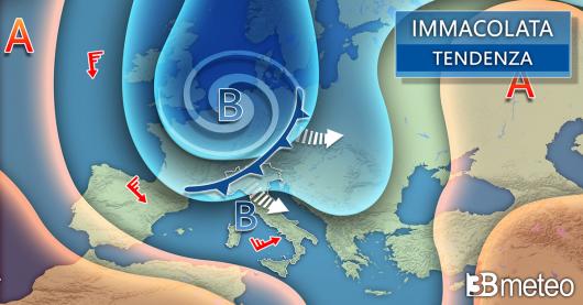 La tendenza meteo per il weekend dell'Immacolata