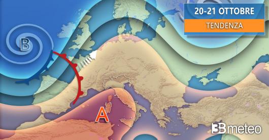 La tendenza per il 20-21 ottobre in Europa