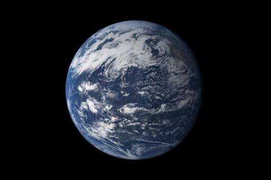 La terra vista dal lato del Pacifico sembra interamente fatta di acqua