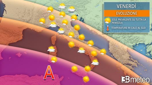 Le previsioni del tempo per venerdì 6 agosto