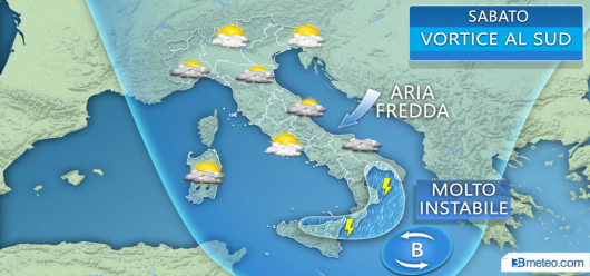 Maltempo al Sud con fenomeni localmente intensi