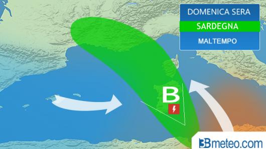 maltempo dalla Sardegna
