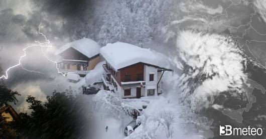 Maltempo, neve copiosa e freddo sull'Italia