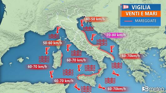 Mari e venti alla Vigilia di Natale