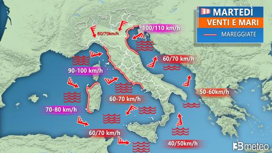 Mari e venti martedì 16 aprile
