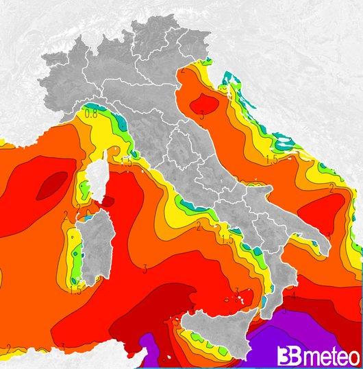 mari previsti domenica