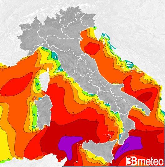mari previsti sabato