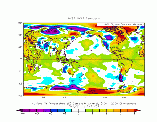 marzo 2024, nuovo mese da record di temperatura