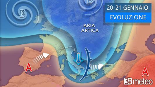 Meteo . Evoluzione tra sabato e domenica
