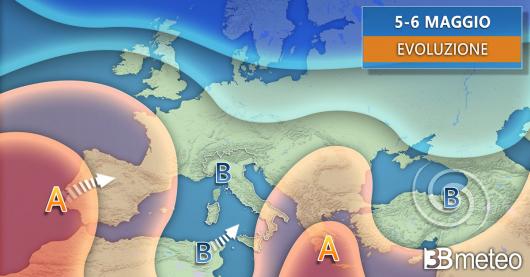 Meteo. Evoluzione 5-6 maggio
