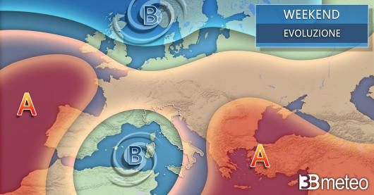 Meteo. Evoluzione weekend 6-7 novembre