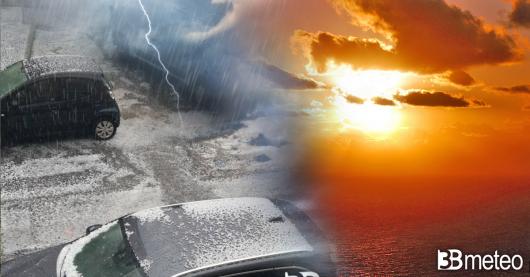Meteo. Fino a giovedì rischio forti temporali, ma con zone soleggiate