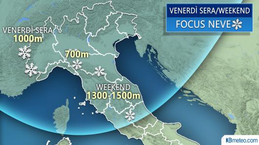 Meteo. Focus neve weekend