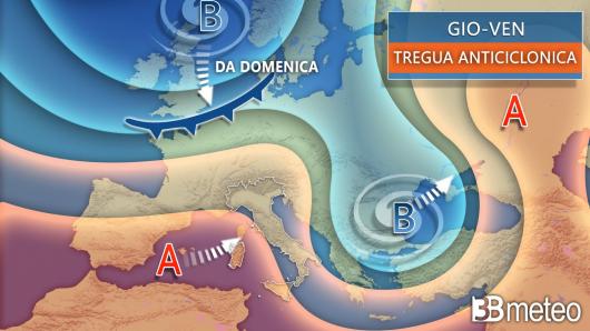 Meteo. Pausa anticiclonica tra giovedì e venerdì
