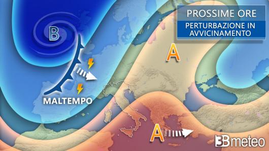 Meteo. Perturbazione in arrivo al Nordovest