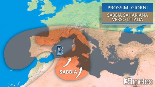 Meteo. Sabbia sahariana in risalita verso l'Italia in settimana