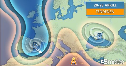 Meteo. Tendenza 20/23 aprile