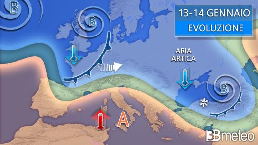 Meteo 13-14 gennaio