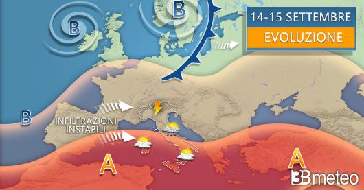 Meteo 14-15 settembre