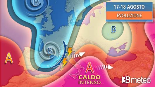 Meteo 17-18 agosto evoluzione