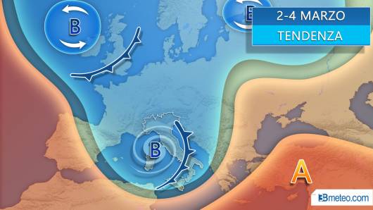 Meteo 2-4 marzo possibile maltempo sull'Italia