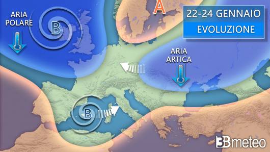 Meteo 22-24 gennaio